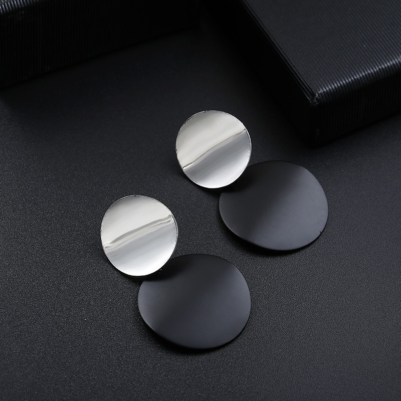 Vintage aranyozott, ezüstözött geometrikus nagy kerek kapocs fülbevalón női lányoknak, üreges fülcsipesz piercing nélkül, divatékszerek