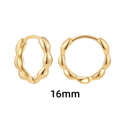 2022-es új design, geometrikus, kerek, vaskos karikás fülbevaló nőknek Kreatív csavart láncos fülcsat piercing Huggies ajándék
