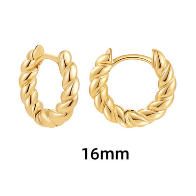 2022-es új design, geometrikus, kerek, vaskos karikás fülbevaló nőknek Kreatív csavart láncos fülcsat piercing Huggies ajándék