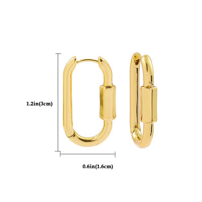 2022-es új design, geometrikus, kerek, vaskos karikás fülbevaló nőknek Kreatív csavart láncos fülcsat piercing Huggies ajándék