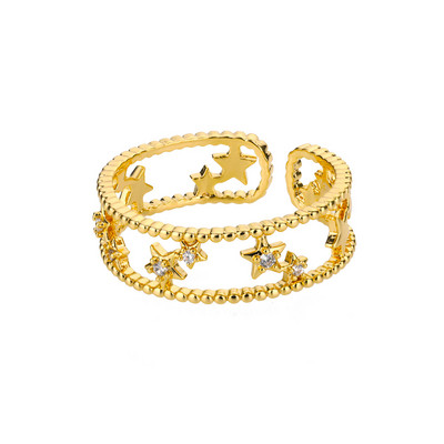 Gotické otvorené OT pracky Twist reťazové prstene pre ženy z nehrdzavejúcej ocele nastaviteľné zlaté prsteňové šperky svadobné párty darček Bague