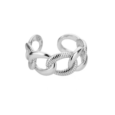 Gotické otvorené OT pracky Twist reťazové prstene pre ženy z nehrdzavejúcej ocele nastaviteľné zlaté prsteňové šperky svadobné párty darček Bague