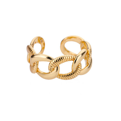 Gotické otvorené OT pracky Twist reťazové prstene pre ženy z nehrdzavejúcej ocele nastaviteľné zlaté prsteňové šperky svadobné párty darček Bague