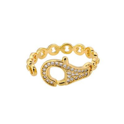 Gotické otvorené OT pracky Twist reťazové prstene pre ženy z nehrdzavejúcej ocele nastaviteľné zlaté prsteňové šperky svadobné párty darček Bague