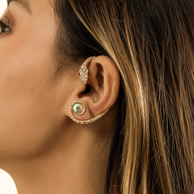 Punkové osobnostné dračie náušnice pre ženy a mužov, retro dračie nepiercingové náušnice, manžety do uší pre tínedžerov, hip hopové pouličné šperky