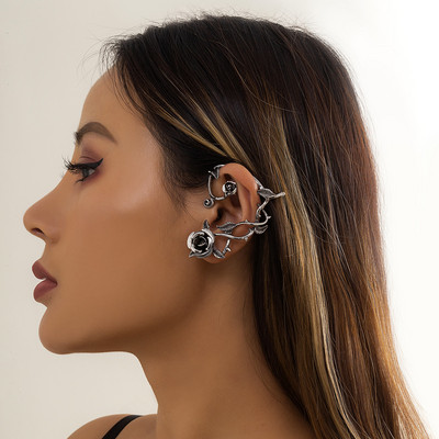 Punkové osobnostné dračie náušnice pre ženy a mužov, retro dračie nepiercingové náušnice, manžety do uší pre tínedžerov, hip hopové pouličné šperky