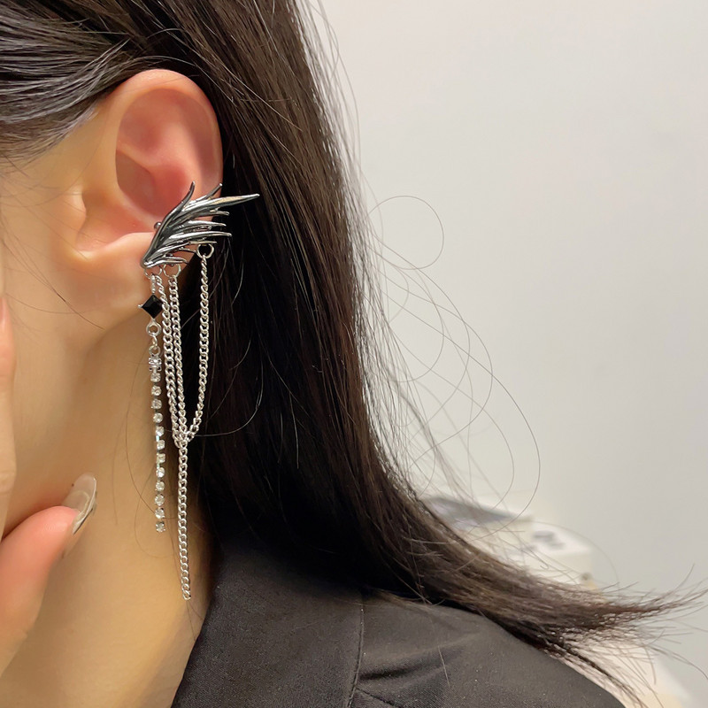 Punkové osobnostné dračie náušnice pre ženy a mužov, retro dračie nepiercingové náušnice, manžety do uší pre tínedžerov, hip hopové pouličné šperky