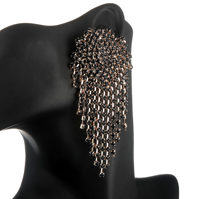 Didelis Kalnų krištolinis auskaras moterims 2021 m. Ilgai kabantys auskarai Pranešimas Didelis blizgesys vakarėlio aprangos papuošalai Dovana