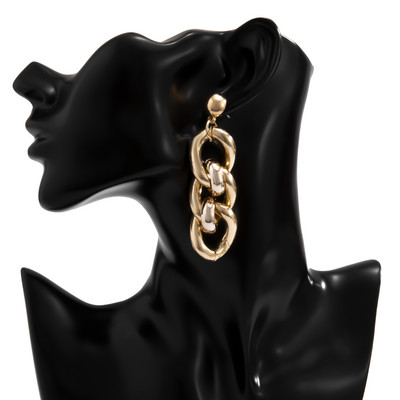 SHIXIN Punk Long Big Circle Link grandinės auskarai moterims Hiphop Statement dideli nuleidžiami auskarai Fashion 2021 Auskarai Juvelyrika Dovana