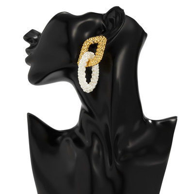 SHIXIN Punk Long Big Circle Link grandinės auskarai moterims Hiphop Statement dideli nuleidžiami auskarai Fashion 2021 Auskarai Juvelyrika Dovana