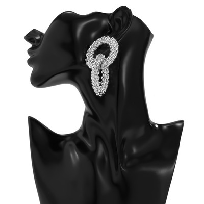 SHIXIN Punk Long Big Circle Link grandinės auskarai moterims Hiphop Statement dideli nuleidžiami auskarai Fashion 2021 Auskarai Juvelyrika Dovana