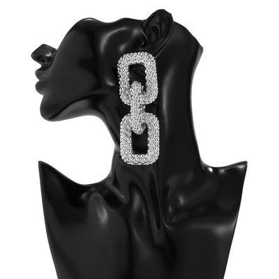 SHIXIN Punk Long Big Circle Link grandinės auskarai moterims Hiphop Statement dideli nuleidžiami auskarai Fashion 2021 Auskarai Juvelyrika Dovana