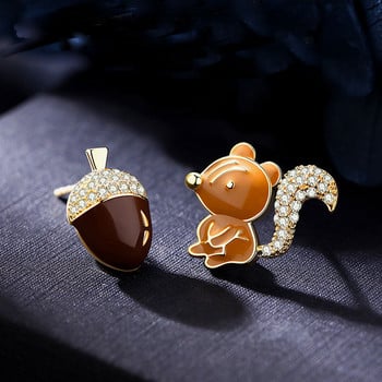 Fashion Rabbit Crystal Stud σκουλαρίκια για γυναίκες Lovely Strawberry Cat Moon Cloud Heart Leaf Pearl Drop Δώρο γαμήλιου κοσμήματος