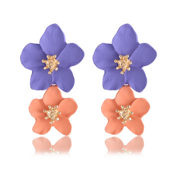 Μεγάλα λουλούδια σκουλαρίκια Μόδα γυναικεία σκουλαρίκια 2020 trend Statement Ear Stud Earrings Korean Vintage Jewelry For Party Χονδρική