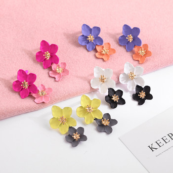 Големи обеци с цветя Модни дамски обеци Тенденция за 2020 г. Изящни обеци с шипове за уши Корейски ретро бижута за партита на едро