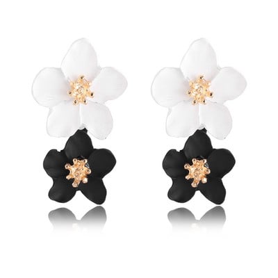 Dideli gėlių auskarai, madingi moteriški auskarai, 2020 m. tendencijos, auskarai, korėjietiški vintažiniai papuošalai vakarėliams didmeninė prekyba