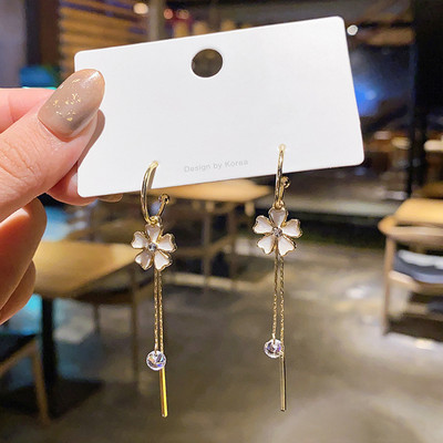 2022 m. naujos mados žalios spalvos brangakmenio ilgi perliniai auskarai su kutais moterims, senovinių papuošalų vakarėliui, vestuvėms, madingi kabantys auskarai