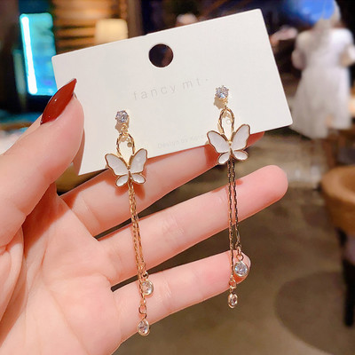 2022 m. naujos mados žalios spalvos brangakmenio ilgi perliniai auskarai su kutais moterims, senovinių papuošalų vakarėliui, vestuvėms, madingi kabantys auskarai