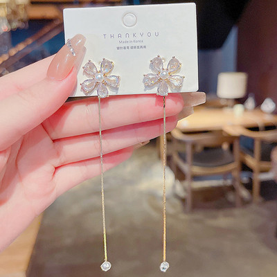 2022 m. naujos mados žalios spalvos brangakmenio ilgi perliniai auskarai su kutais moterims, senovinių papuošalų vakarėliui, vestuvėms, madingi kabantys auskarai