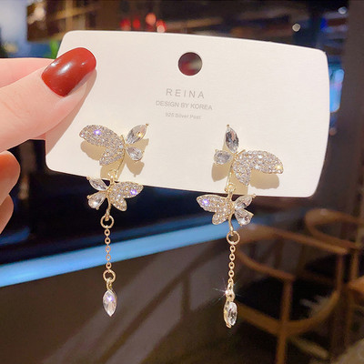 2022 m. naujos mados žalios spalvos brangakmenio ilgi perliniai auskarai su kutais moterims, senovinių papuošalų vakarėliui, vestuvėms, madingi kabantys auskarai