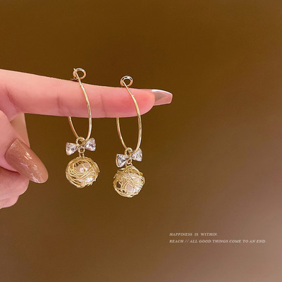 2022 m. naujos mados žalios spalvos brangakmenio ilgi perliniai auskarai su kutais moterims, senovinių papuošalų vakarėliui, vestuvėms, madingi kabantys auskarai