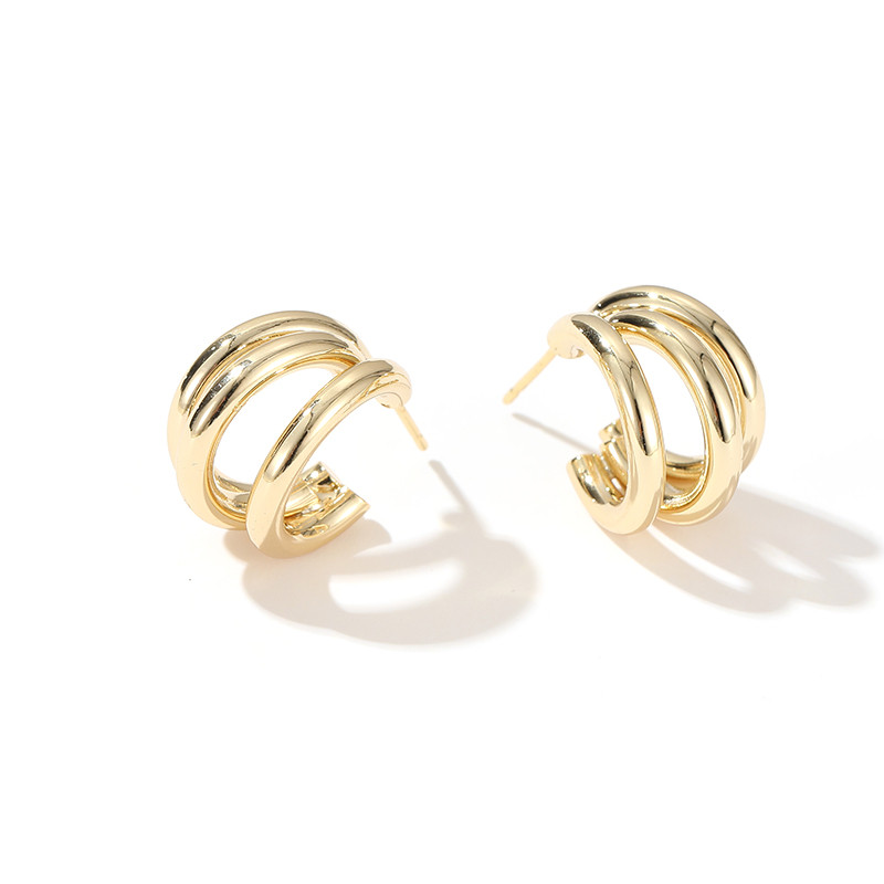 Noii cercei din metal simpli europeni și americani din 2021 sunt accesorii mici pentru bijuterii de modă coreeană pentru femei, fete, studente