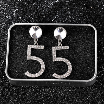 Mada Aukštos kokybės prekės ženklo Moteriški auskarai Papuošalai Paprastas perlas numeris 5 Didelis apskritimas Modelis Auskarai Juodos juostelės pynimas