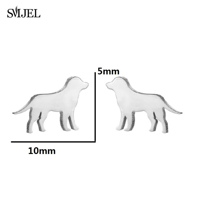 Cercei cu tip animal din oțel inoxidabil, aurii, coreeni, minimalisti, pentru femei, moda 2022, bijuterii, câine, labă, iepure, pisică, cheie, cadou