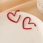 Daily Red Hearts Cercei Doop Fete Love Funny Cercei Boemi 2022 Moda Noi Accesorii Femei