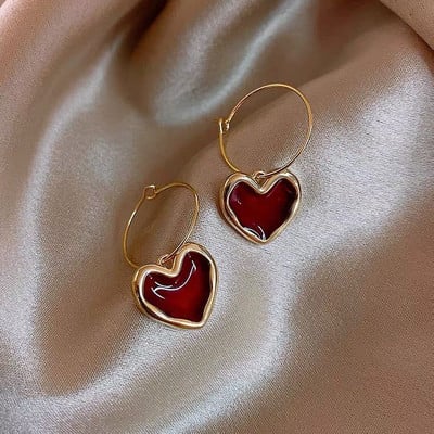 Daily Red Hearts Cercei Doop Fete Love Funny Cercei Boemi 2022 Moda Noi Accesorii Femei