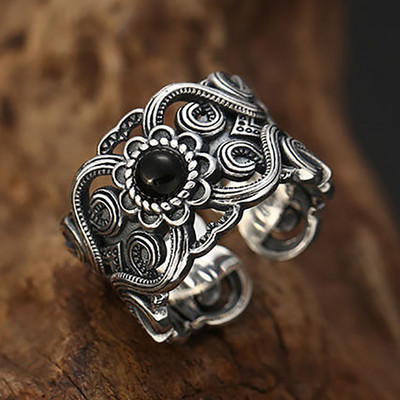 Μοντέρνο νέο στυλ Hollow Zircon Flower Open δαχτυλίδια για άνδρες Γυναικείες Κομψά ντελικάτα και ελαφριά πολυτελή κοσμήματα