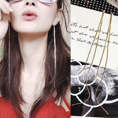 Exknl cercei lungi cu picătură cu ciucuri pentru femei Bijoux, la modă, de cristal, pentru femei, bijuterii de nuntă, cadou Brincos 2021