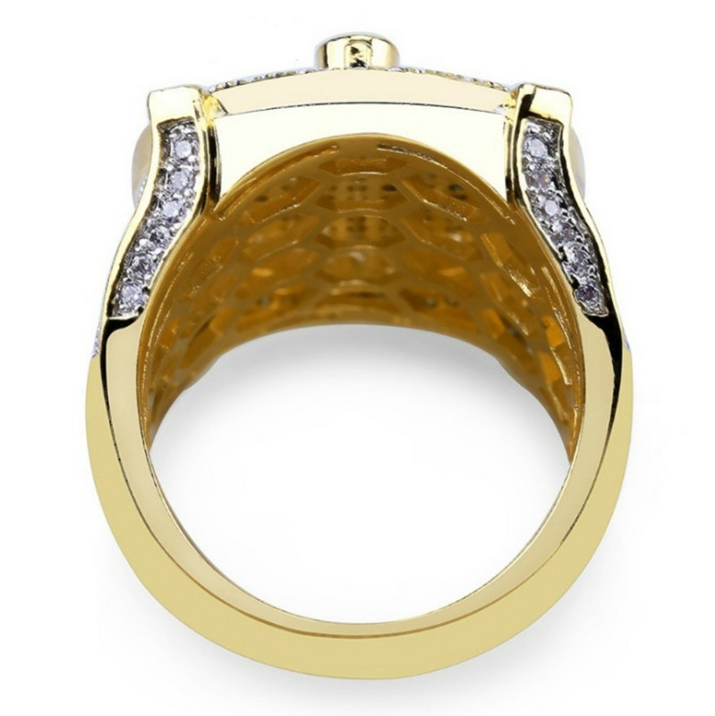 Inel masonic pentru bărbați de epocă. Ochiul puterii din aliaj de zinc. Accesorii pentru inele de culoare aurie și argintie