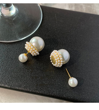 2022 Ново пристигане Капкови обеци Модни перлени класически кръгли дамски висящи елегантни женски корейски модерни дамски бижута