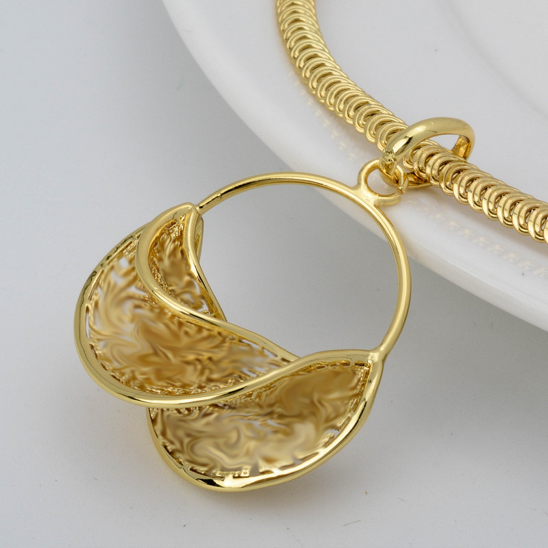 ZEADeat Jewelry Αφρικανικά Σετ Σκουλαρίκια με Κολιέ από Χάλκινο Ντουμπάι Γυναικείο Δήλωση μόδας Κοσμήματα υψηλής ποιότητας