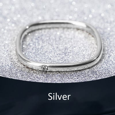 Divatos, elegáns négyzet alakú női gyűrű rozsdamentes acél cirkon geometriai vékony gyűrűk arany ezüst színű divat ékszerek ajándékok 5-9 méret