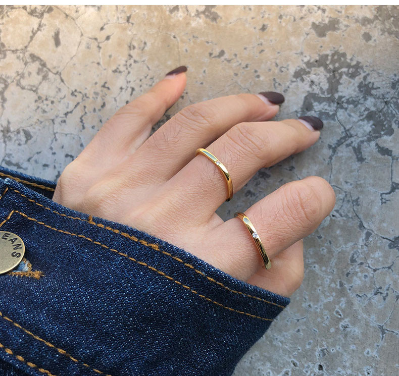 Divatos, elegáns négyzet alakú női gyűrű rozsdamentes acél cirkon geometriai vékony gyűrűk arany ezüst színű divat ékszerek ajándékok 5-9 méret