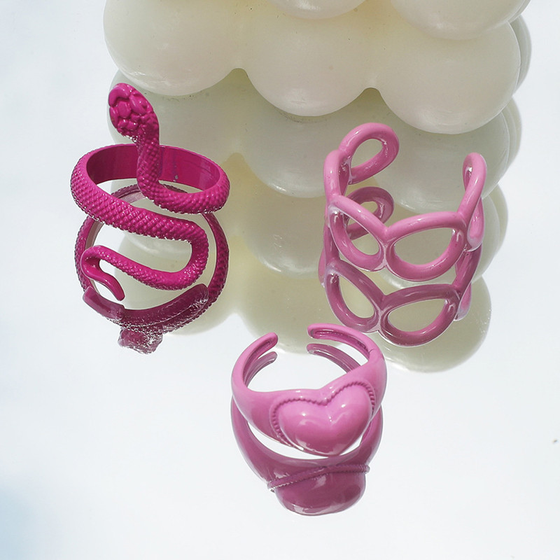 Prsten sa zmijom u boemskom stilu s podesivim prstenovima za otvaranje za žene, novo 2023. Veleprodaja skupnog nakita Vjenčani prsten za parove, slatki 1/3kom