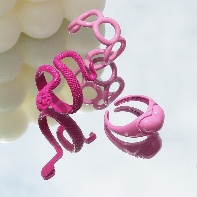 Prsten sa zmijom u boemskom stilu s podesivim prstenovima za otvaranje za žene, novo 2023. Veleprodaja skupnog nakita Vjenčani prsten za parove, slatki 1/3kom