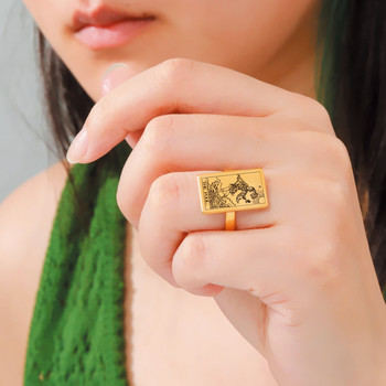Skyrim Κάρτες Ταρώ Δαχτυλίδια για γυναίκες Ανοξείδωτο ατσάλι Εσωτερισμός Μαντική μπάντα μαγικού δαχτυλιδιού Major Arcana Amulet Κοσμήματα Δώρο