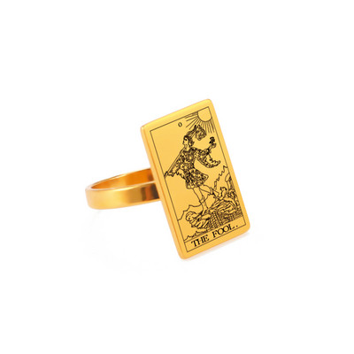 Inele de cărți de tarot Skyrim pentru femei bărbați din oțel inoxidabil ezoterism divinație inel magic banda arcane majore amuleta bijuterii cadou