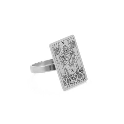 Inele de cărți de tarot Skyrim pentru femei bărbați din oțel inoxidabil ezoterism divinație inel magic banda arcane majore amuleta bijuterii cadou
