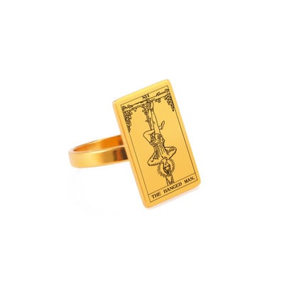 Inele de cărți de tarot Skyrim pentru femei bărbați din oțel inoxidabil ezoterism divinație inel magic banda arcane majore amuleta bijuterii cadou