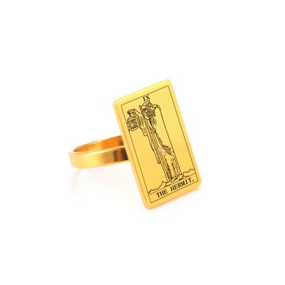 Inele de cărți de tarot Skyrim pentru femei bărbați din oțel inoxidabil ezoterism divinație inel magic banda arcane majore amuleta bijuterii cadou