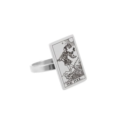 Inele de cărți de tarot Skyrim pentru femei bărbați din oțel inoxidabil ezoterism divinație inel magic banda arcane majore amuleta bijuterii cadou