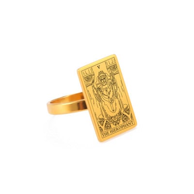 Inele de cărți de tarot Skyrim pentru femei bărbați din oțel inoxidabil ezoterism divinație inel magic banda arcane majore amuleta bijuterii cadou