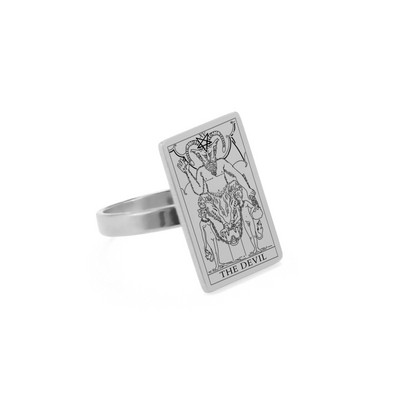 Inele de cărți de tarot Skyrim pentru femei bărbați din oțel inoxidabil ezoterism divinație inel magic banda arcane majore amuleta bijuterii cadou