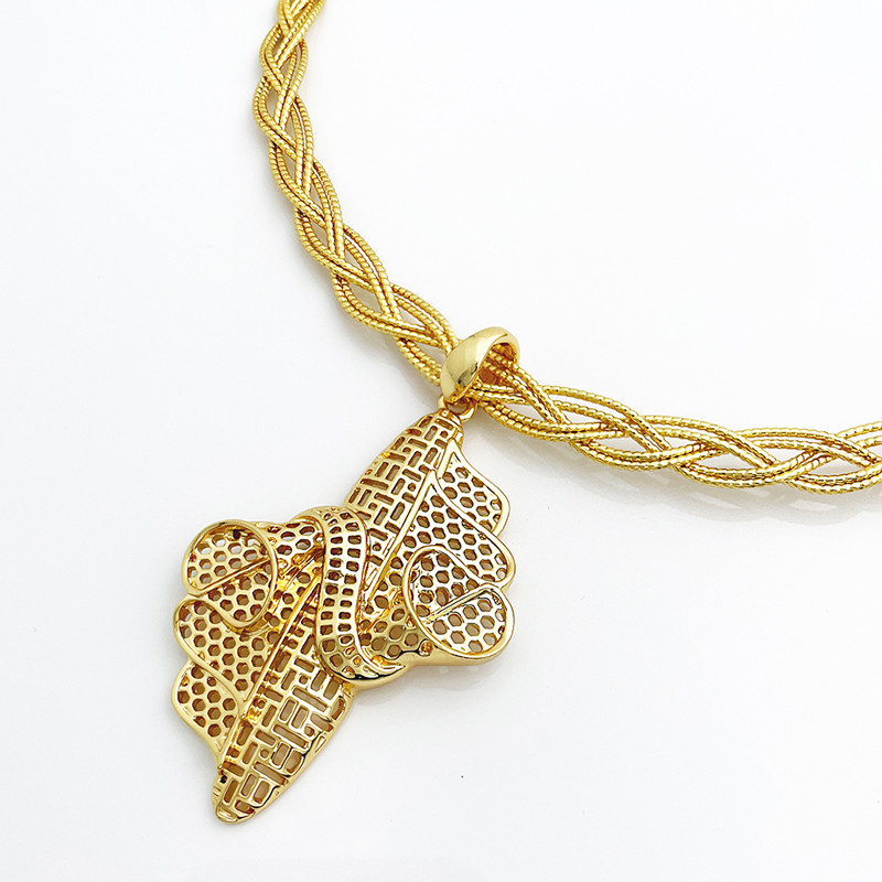 Ιταλικά σετ κοσμημάτων για γυναίκες Μόδα κοσμήματα Μεγάλο μενταγιόν κολιέ Σετ γούρι Μεγάλο βραχιόλι