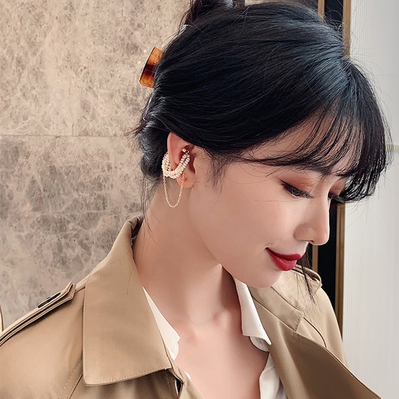 Han Edition Egyedi karakter édesvízi gyöngy fülcsontok fülmandzsetta Bohemia Fairy fülbevalók női ékszerek ajándékok