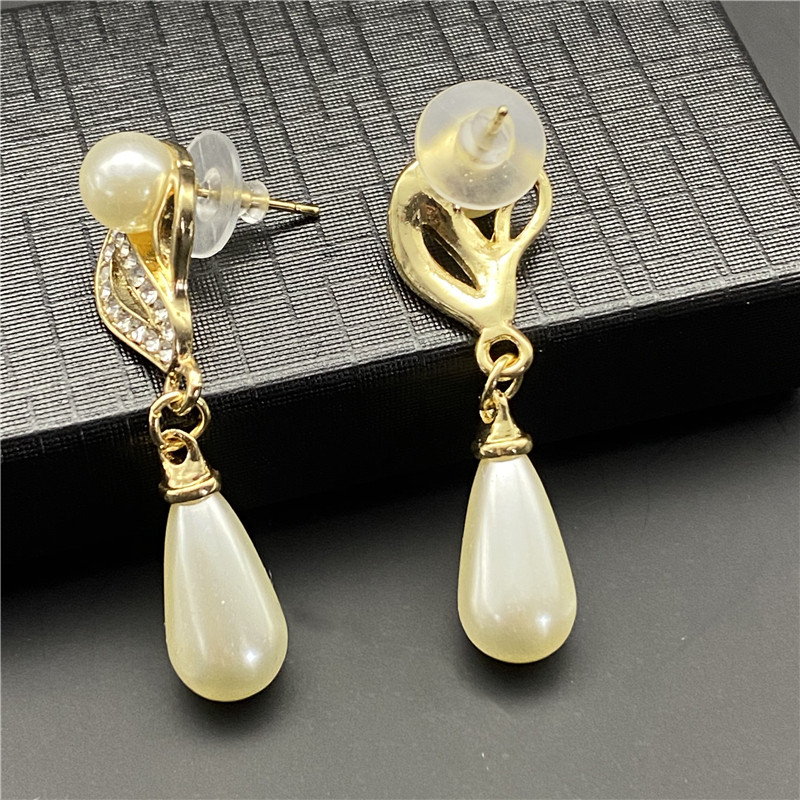 Accesorii pentru nunta Seturi de bijuterii pentru mireasa Cercei colier Set de bijuterii cu perla pentru femei Acero Inoxidabil Joyeria Mujer Nou 2021